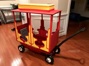 Photo of the fully-built Daniel Tiger trolley.